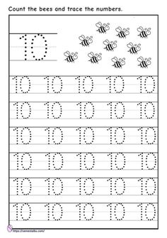 the letter o worksheet with bees and numbers for children to practice their handwriting