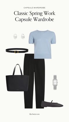 Classic Spring Work Capsule Wardrobe 2024 Spring 2024 Work Outfits, Spring Work Capsule Wardrobe, Season Of Chic, Work Causal, Timeless Office, Work Capsule Wardrobe, French Outfits, Work Capsule, Smart Casual Work