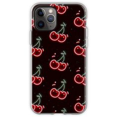 an iphone case with cherries on it