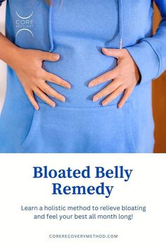 Discover natural bloating relief! Your uterus position actually affects bloating, but it's possible to resolve this uncomfortable symptom naturally. Don't normalize discomfort - take action! Learn expert tips for a happier tummy at corerecoverymethod.com Bloated Belly Remedies, Bladder Prolapse, Trigger Point Therapy, Bloated Belly, Poor Posture, Chronic Inflammation