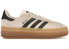 adidas Gazelle Bold Wonder Quartz Black Gum (Women's) Bold Gazelle, Adidas Gazelle Black, Adidas Gazelle Bold, Gazelle Bold, Funky Shoes, Summer Sneakers, Black Gums, Dream Style, Fall Fits