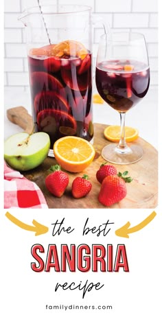 the best sangrija recipe is made with fresh fruit, wine and cider