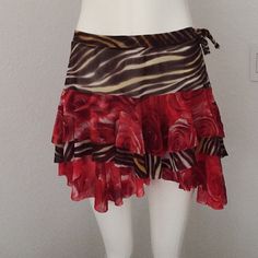 Waist 13” Total Length 15”.Tag As 42 Fit Like S List As S New Without Tag No Defects Authentic No Trade Print Mini Skirt, Swim Cover, Rose Print, Red Brown, Mini Skirt, Womens Skirt, Cover Up, Mini Skirts, Swimming