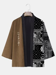 Incluído no Pacote:1 * quimonoObserve:Consulte a referência de tamanho para encontrar o tamanho correto. Kimono Fashion Men, Kimono Streetwear, Kimono Men, Outfit Cowok, Casual Kimono, Batik Fashion, African Clothing For Men, Men Stylish Dress, Guys Clothing Styles