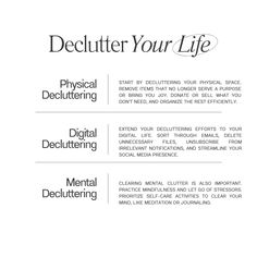 "Simplify, organize, and reclaim your space with these expert tips to declutter your life. From minimalist living inspiration to practical organization hacks, discover how to create a serene environment that nurtures your mind and soul. Say goodbye to chaos and hello to clarity as you embark on your journey to declutter and thrive!"#declutter #decluttering #declutteryourhome#life #lifestyle #health #healthyliving #live#believe#lovelife #family #familytime #selfcare #selflove How To Declutter Your Mind, How To Declutter Your Life, How To Simplify Your Life, Decluttering Aesthetic, How To Be Minimalist, Declutter Mind, Declutter Life, Decluttering Ideas Minimalism, Minimalism Tips