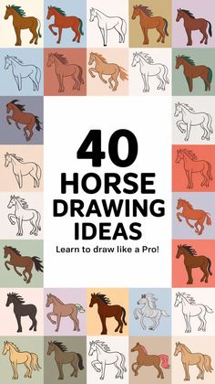 New to drawing? Learn to draw horses with these 40 easy horse drawing ideas for beginners! Follow these simple sketches and bring your horse drawings to life. #HorseDrawingIdeas #BeginnerArt #SketchHorses #EasyArtTutorials #CreativeDrawings Horse Head Drawing Easy, Horse Sketch Step By Step, How To Draw Horse, How To Draw A Horse, Horse Drawing Ideas, How To Draw Horses, Easy Horse Drawing, Mustang Drawing, Horse Head Drawing