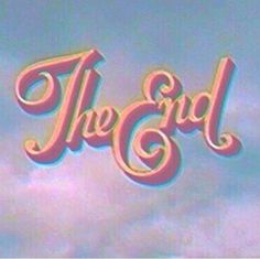 the end title with an airplane flying in the sky and clouds behind it that reads, the end