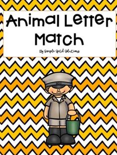 an animal letter match is shown with the word,'s name and image on it