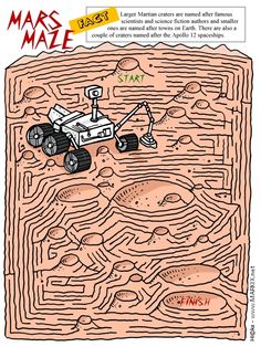 a maze game with an image of a car driving through the ground, and words that read