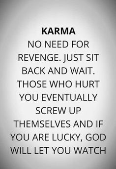 a black and white photo with the words karma written on it, in front of a gray background