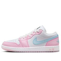 (WMNS) Air Jordan 1 Low SE 'Paw Print Pink Foam' HM3706-141 Ice Cream Jordans, Shoes Under 100 Dollars, Jay Shoes, Nike Shoes Women Fashion, Preppy Accessories, Wmns Air Jordan 1, Pretty Sneakers, Shoes For School