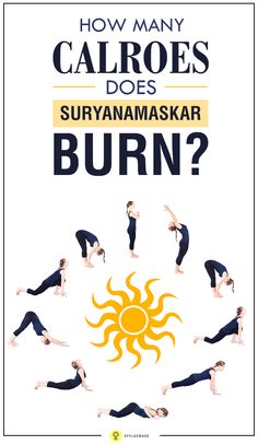 the cover of how many calories does suryannamaskar burn?, with images