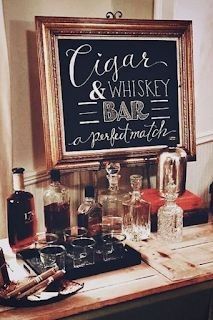 Wedding Cigars, Whisky Bar, Bar Menu Wedding, Diy Event, Gatsby Wedding, 40th Birthday Parties, 50th Birthday Party