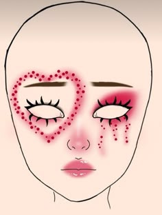 Futuristic Makeup, Creative Halloween Makeup, Holloween Makeup, Makeup Charts, Anime Eye Makeup, Cute Halloween Makeup, Halloween Makeup Pretty