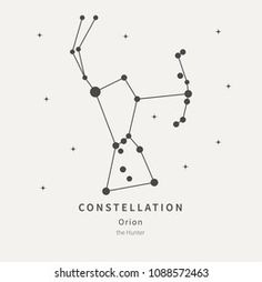 the constellation sign with stars on white background