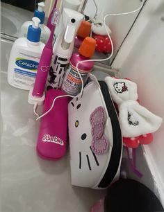 Shopping Cart In Room Aesthetic, Aesthetic Shopping Cart, Hello Kitty Selfcare, Hello Kitty Cart Battery, Hello Kitty Perfume Aesthetic, Stationery Obsession, Dump Ideas, Pink Lifestyle