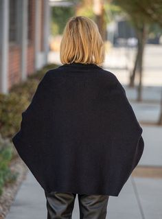 Here is our trendy Black Short Shrug Cardigan With Pockets Made out of a soft brushed black yarn Yarn content: 55% Acrylic, 28% Polyester, 17% Nylon The front has two pockets Has two sleeves Has a fold back collar The back is like a shrug and 1" shorter No front closure Hand wash or dry clean Center back length 24" Cozy Black Wool Outerwear, Black Sweater Coat With Pockets For Cold Weather, Black Sweater With Pockets For Cold Weather, Black Cardigan With Pockets For Cold Weather, Cozy Black Outerwear With Pockets, Versatile Black Outerwear For Cold Weather, Black Wool Outerwear With Shawl Collar, Black Wool Cardigan For Cold Weather, Black Sweater Coat With Pockets For Layering