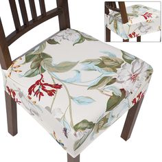 PRICES MAY VARY. Made of 92% polyester and 8% spandex, providing high stretch, softness and durability for a comfortable dining experience Stylish floral and geometric pattern design presents a new look and complements home decor Rear-gapped design enables quick and easy installation without removing seat cushion Highly stretchy material fits chair cushion length 14.9-19.6 in, width 14.9-19.6 in, thickness 2.7-3.9 in Great for upholstered dining chairs in homes, hotels, restaurants and more. Mac Dining Room Chair Fabric, Dining Room Seat Covers, Chair Seat Covers, Dining Chair Seat Covers, Fabric Dining Room Chairs, Kitchen Chair Covers, Chairs Dining Room, Chair Cushion Covers, Dining Room Seating