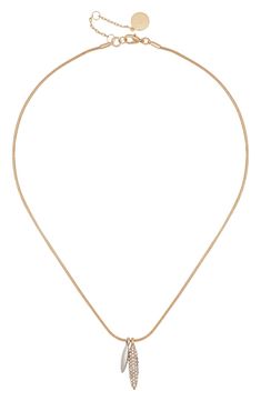 Elevate your wardrobe in a minimalist pendant necklace crafted in goldtone and silvertone plate that's ideal as a standalone piece or as a layered look. 18" length; 2" extender Lobster clasp closure Goldtone plate/silvertone plate Imported Two Toned Necklace, Minimalist Pendant, Necklace Craft, Layered Look, Vince Camuto, Womens Jewelry Necklace, Lobster Clasp, Jewelry Necklace Pendant, Two Tone