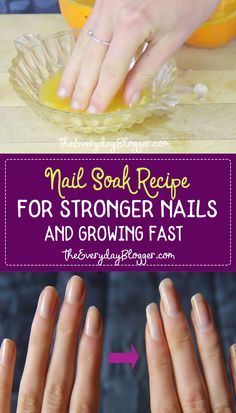 Make Your Nails Stronger, Nails Stronger, Stronger Nails, Nail Soak, Broken Nails, Female Hair, Brittle Nails, Nail Growth