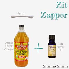 Braggs Apple Cider, Braggs Apple Cider Vinegar, Tea Tree Oil For Acne, Acne Remedies, Skin Remedies, Q Tip, Diy Skin Care, One Drop