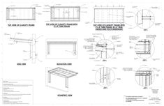 the plans for an outdoor table and bench