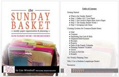 the sunday basket is open and ready to be filled with paper, magazines, and other items