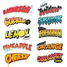 the different types of graffiti font