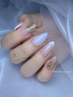 Pedicure Blue, Ideas Uñas, Edge Nails, Bling Acrylic Nails, New Year's Nails, Fancy Nails, Chic Nails, Long Acrylic Nails, Trendy Nails