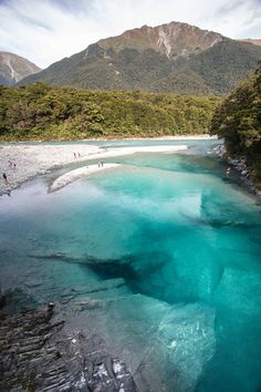 the water is very blue and clear in this area