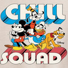 Disney - Chill Squad - Women's Oversized T-Shirt - Celebrate the essence of Disney's Disney with officially licensed apparel featuring unique designs crafted exclusively by Hybrid Apparel. Each piece brings beloved characters, iconic imagery, and memorable moments to life, offering Disney fans a one-of-a-kind way to showcase their passion. Unique Disney Shirts, Disney Trip Shirts, Trip Shirts, Disney Life, Travel Shirts, Disney Shirts, Disney Ladies, Disney Trip, Disney Trips