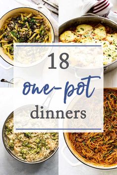 the top ten one pot dinners with text overlay