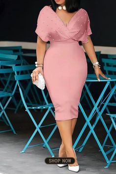 Plus Size Elegant Dresses, 파티 드레스, White Bodycon, Midi Sheath Dress, Slim Dresses, Dress Elegant, Outfit Casual, Tea Dress, Batwing Sleeve