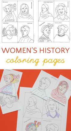 women's history coloring pages with the title