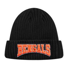 The Pro Standard Premium NFL Cincinnati Bengals Crest Emblem Unisex Knit Beanie (Black) Bengals Merch, Bengals Hat, Bengals Sweatshirt, Track Suits Women, Camo Men, Beanie Black, Detroit Tigers, Cincinnati Bengals, White Sock