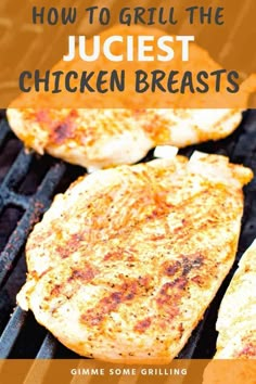 The trick to grilling juicy delicious chicken breasts every single time! We love these hot of the grill, but they make great leftovers in salads, wraps and more. It's so easy to grill these perfect chicken breasts every time. #grilled #chicken