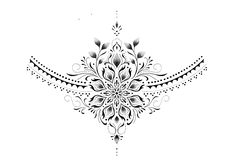 a black and white drawing of an ornate design on a white background with the words, i