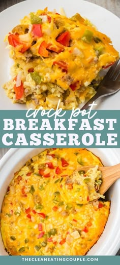 an easy breakfast casserole recipe with cheese and vegetables