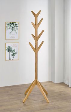 Margaret Natural Oak Coat Rack - Ornate Home Clothing Hanger, Wood Coat Rack, Oak Bluffs, Modern Coat Rack, Standing Coat Rack, Wooden Rack, Clutter Free Home, Hall Tree, Coat Stands