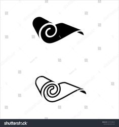 an image of a roll of paper with spirals on it logo design, icon