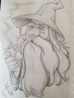 Wizard Sketch Drawing, Simple Wizard Drawing, Really Cool Drawings Creative, Drawings Of Recovery, Wizard Sketch, Wizard Drawing, Sketchbook Pages Inspiration, Sketching For Beginners, Sketches For Beginners