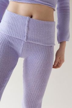 Mock Rib Roll Waist Cotton Leggings Tight Winter Loungewear Bottoms, Tight Loungewear Bottoms For Winter, Fitted Knit Bottoms For Spring, Trendy Fitted Leggings For Loungewear, Fitted Knit Pants For Spring, Spring Fitted Knit Pants, Tight Loungewear Bottoms With Ribbed Waistband, Ribbed Tight Bottoms For Loungewear, Tight Fit Bottoms With Ribbed Waistband For Loungewear