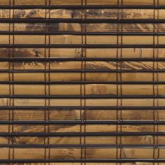 the bamboo blinds are made from wood and metal