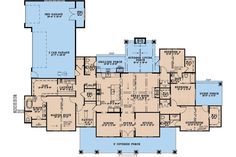 the floor plan for this house is very large and has several rooms, including one bedroom