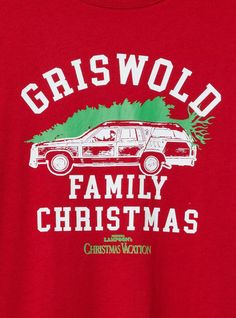 a red t - shirt with the words,'christmas vacation'printed on it