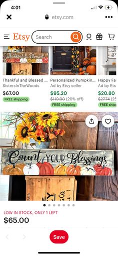 Thankful And Blessed, Etsy Seller