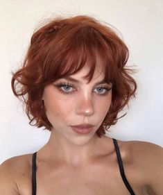 Short Ginger Hair Styles, Red Shaggy Bob, Dark Ginger Hair Short, Short Hairstyle Women Ginger, Pixie Ginger Hair, Short Wavy Ginger Hair, Copper Red Short Hair, Short Dark Ginger Hair, Short Auburn Hair With Bangs