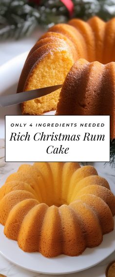 Image for Rich Christmas Rum Cake Bundt Rum Cake Recipes, Boozy Rum Cake, Easy Rum Cake Recipe Betty Crocker, Pumpkin Spice Rum Cake, Rum Extract Recipes, Rum Cake From Box Cake, Gluten Free Rum Cake, Malibu Rum Cake, Italian Rum Cake Recipe