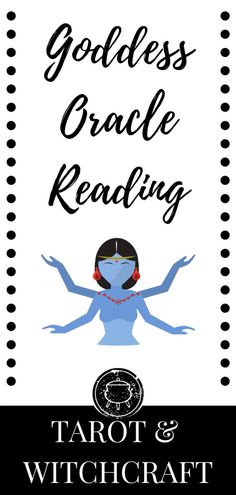 the front cover of goddess oracle reading tarot and witchcraft, with an image of a