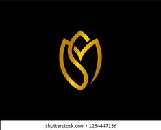 the letter s is made up of two overlapping lines, and has a gold color